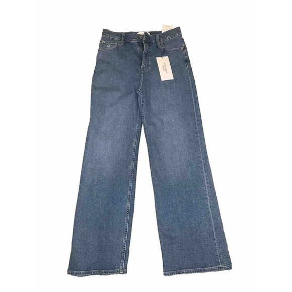 Calvin Klein High Rise Wide Leg Jeans 29/30 denim classic wide leg casual fall - Picture 2 of 6